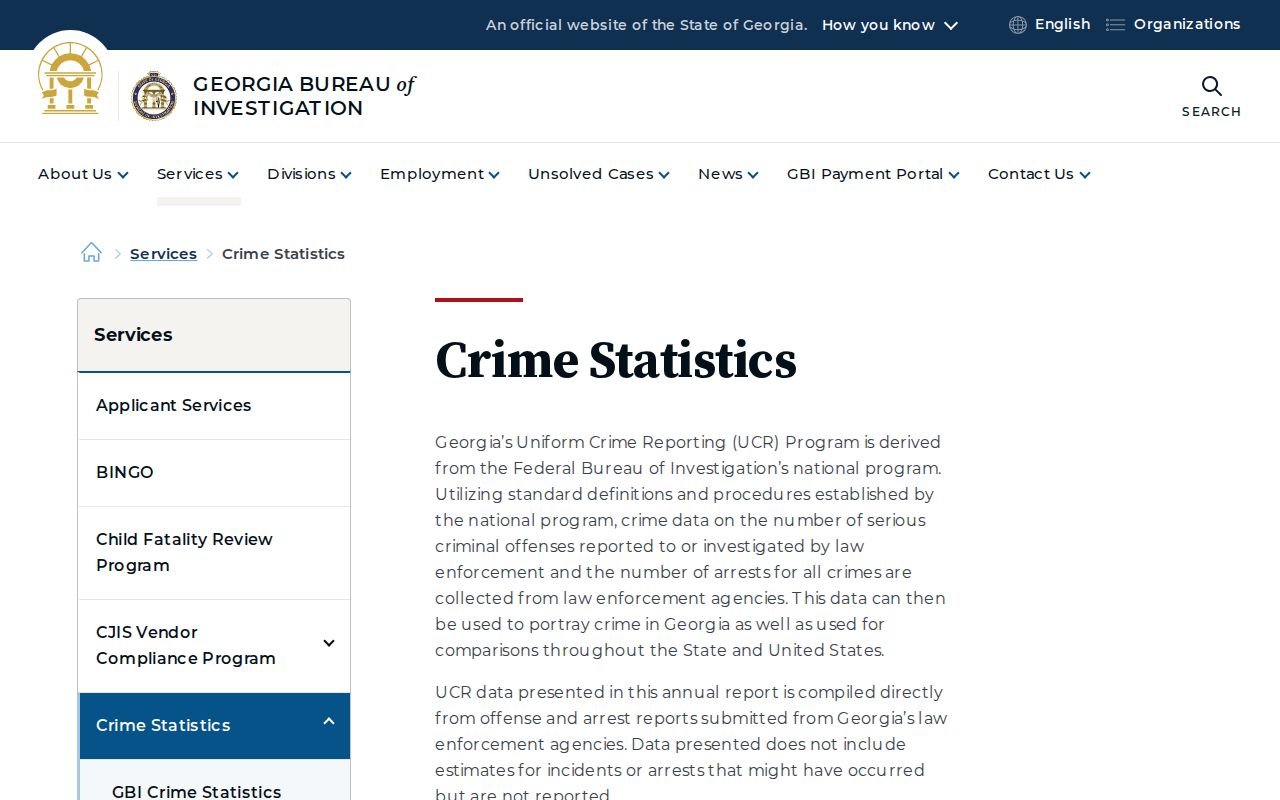 Georgia crime statistics context for Buena Vista criminal history