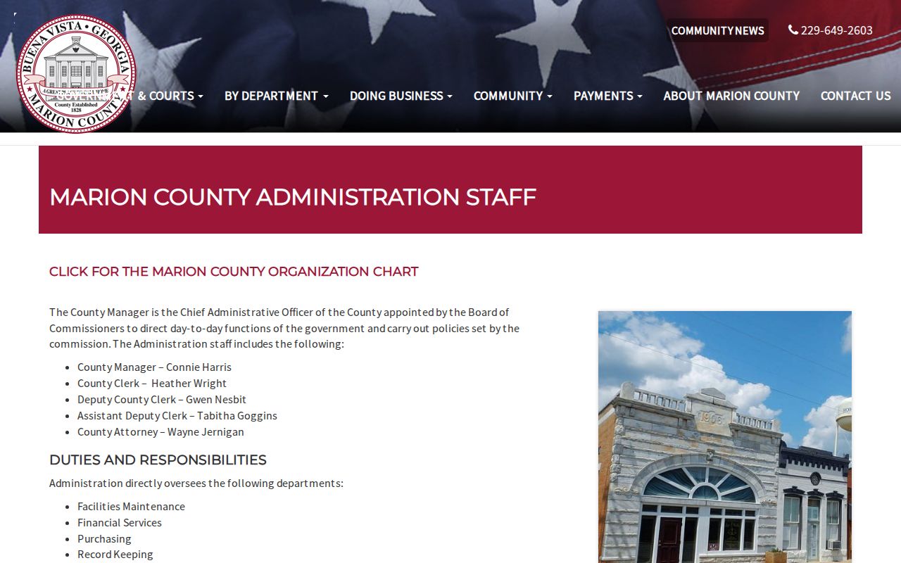 Marion County criminal history open records contact