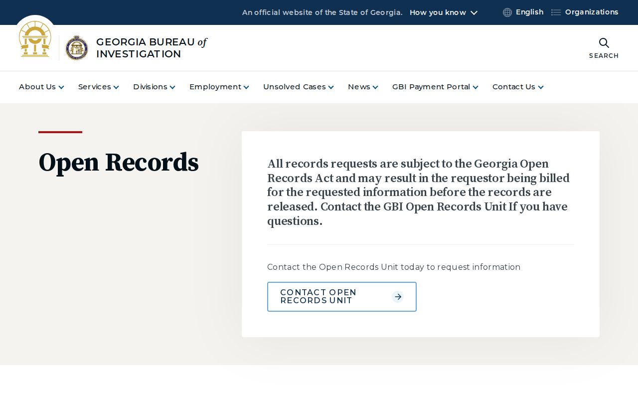Marion County arrest history GBI open records channel