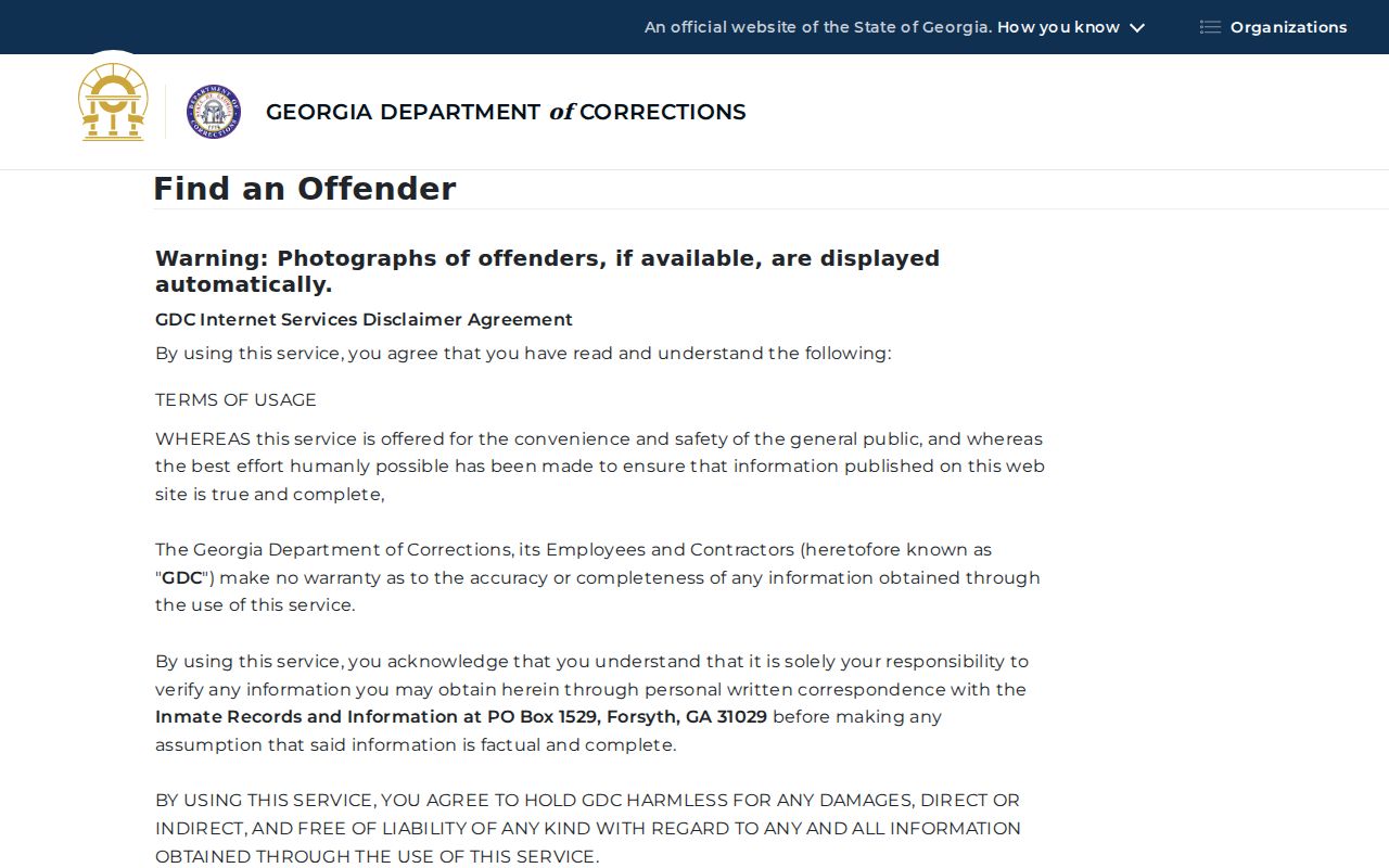 Marion County arrest history GDC offender search