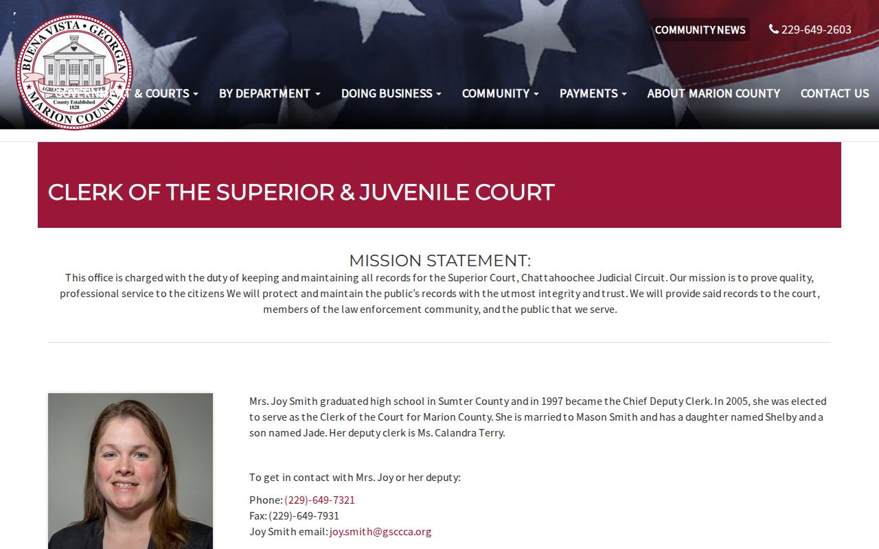 Marion County criminal court cases Superior Court clerk page