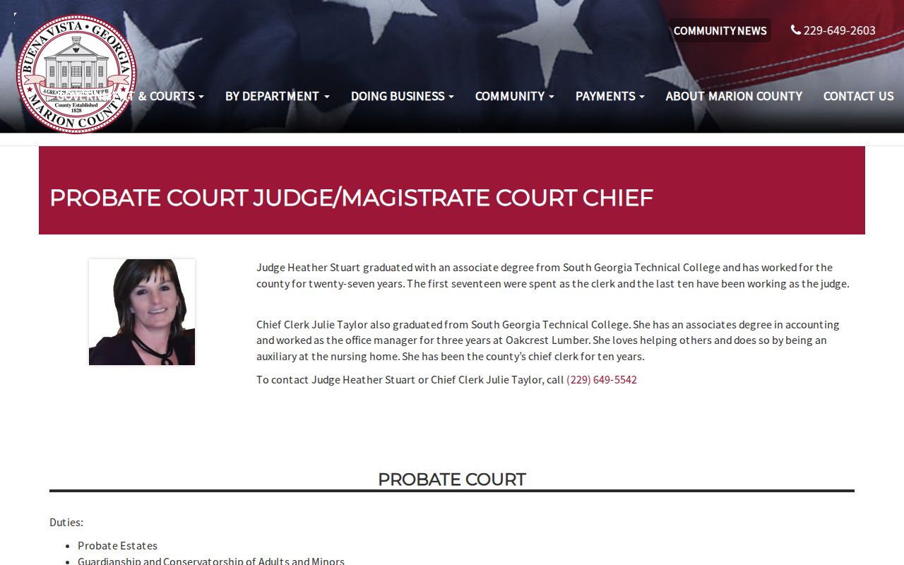Marion County criminal court cases Probate and Magistrate Court access